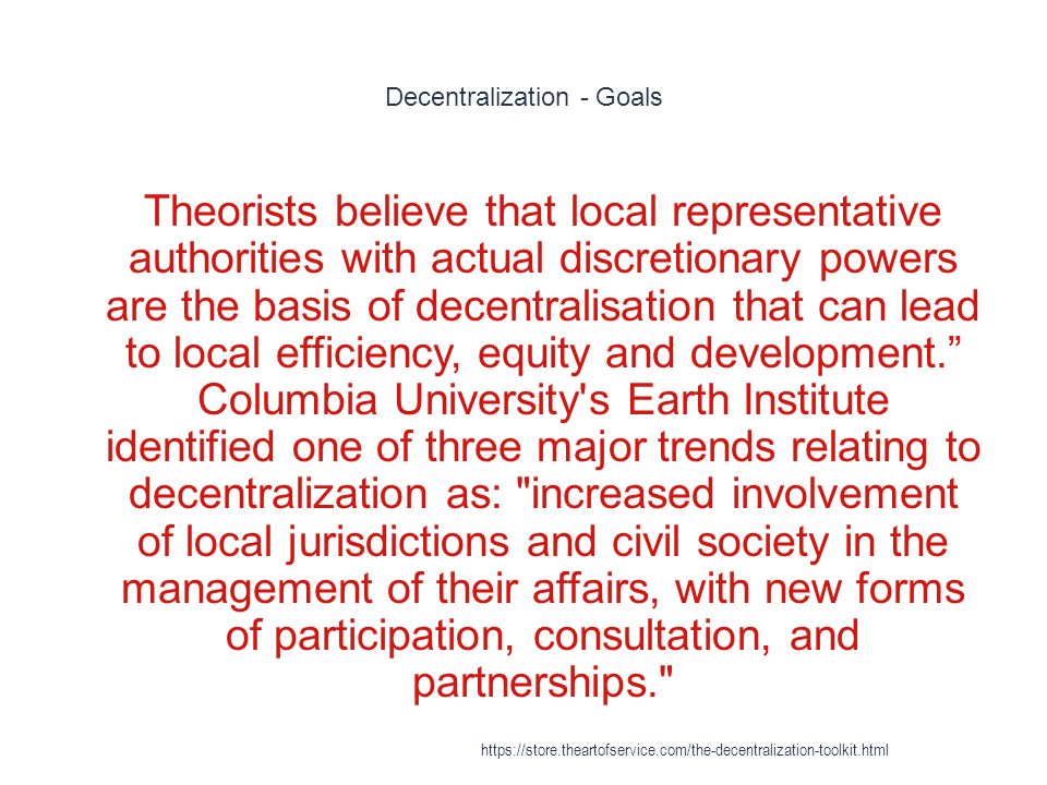 major forms of decentralization