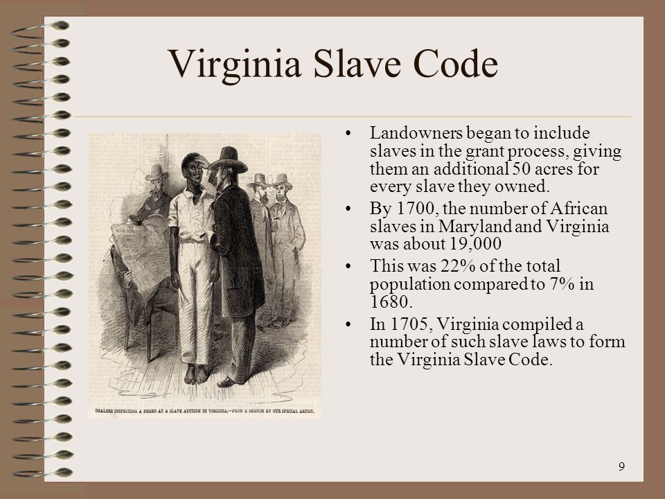 slave code of 1705