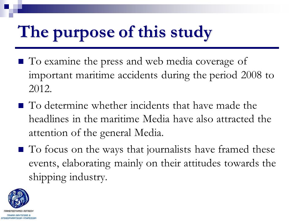Exploring the image of shipping as communicated by selected media in cases  of emergency and crisis Ioannis Theotokas Maria Lekakou Ilias G. Bissias  (ReShip. - ppt download