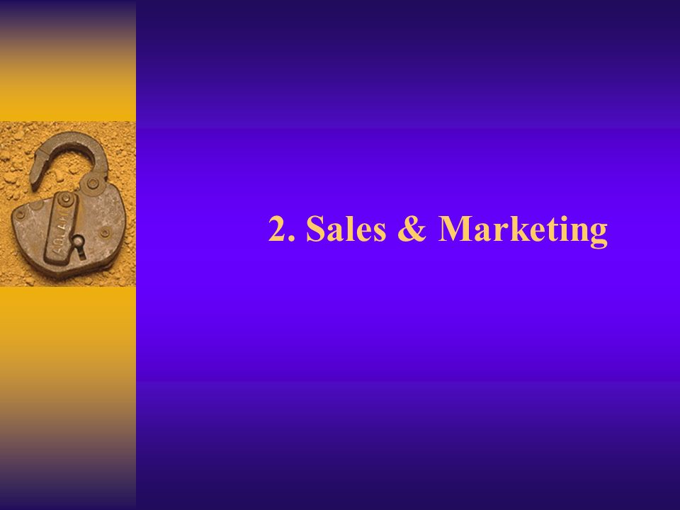 2. Sales & Marketing