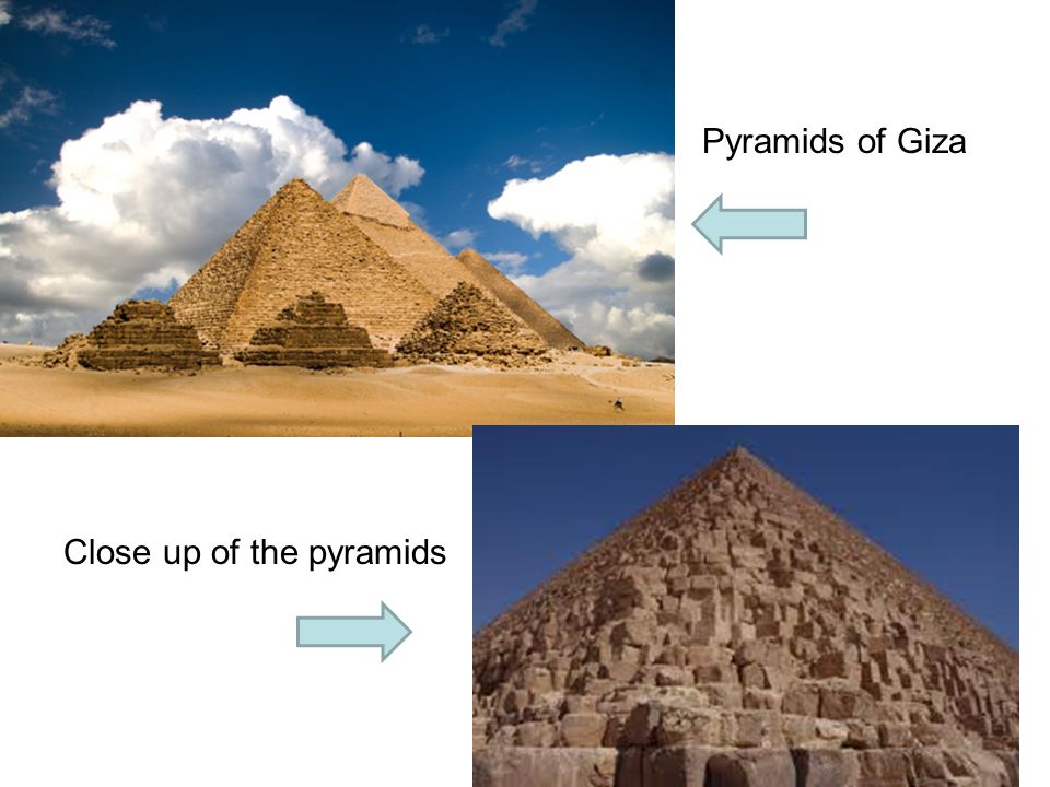 Pyramids of Giza Close up of the pyramids