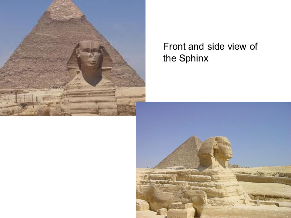 Front and side view of the Sphinx