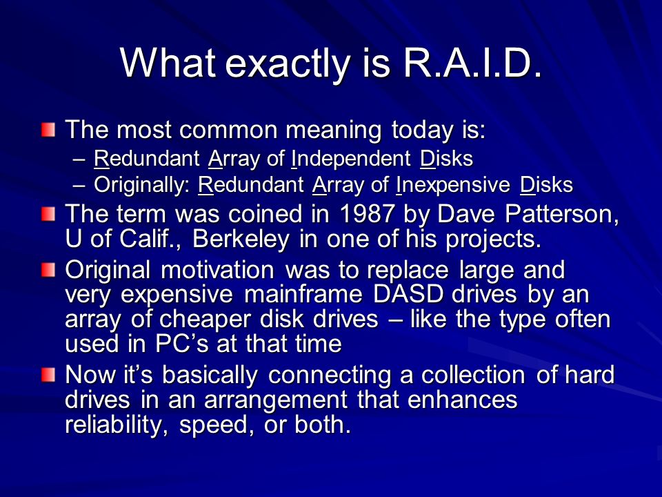 RAID definition and meaning