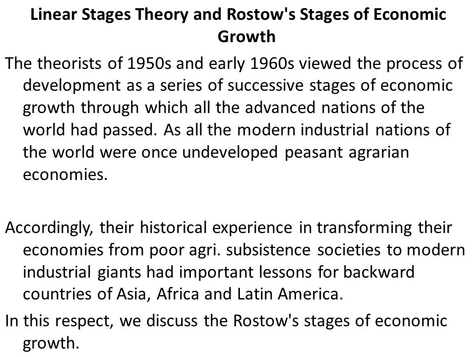rostows theory of development