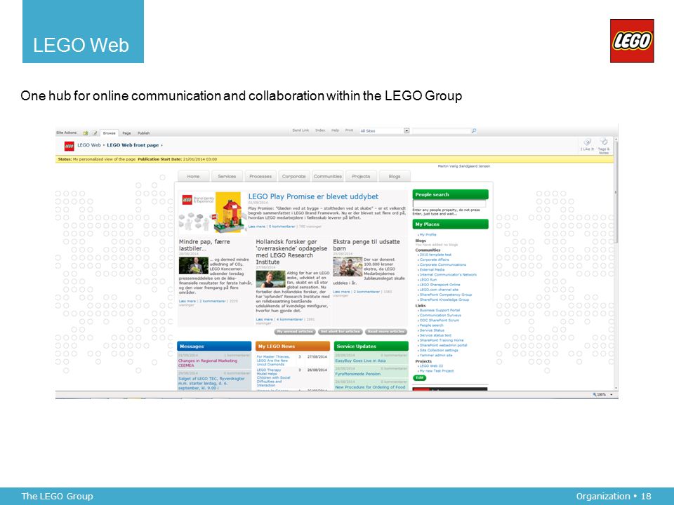 lego corporate website