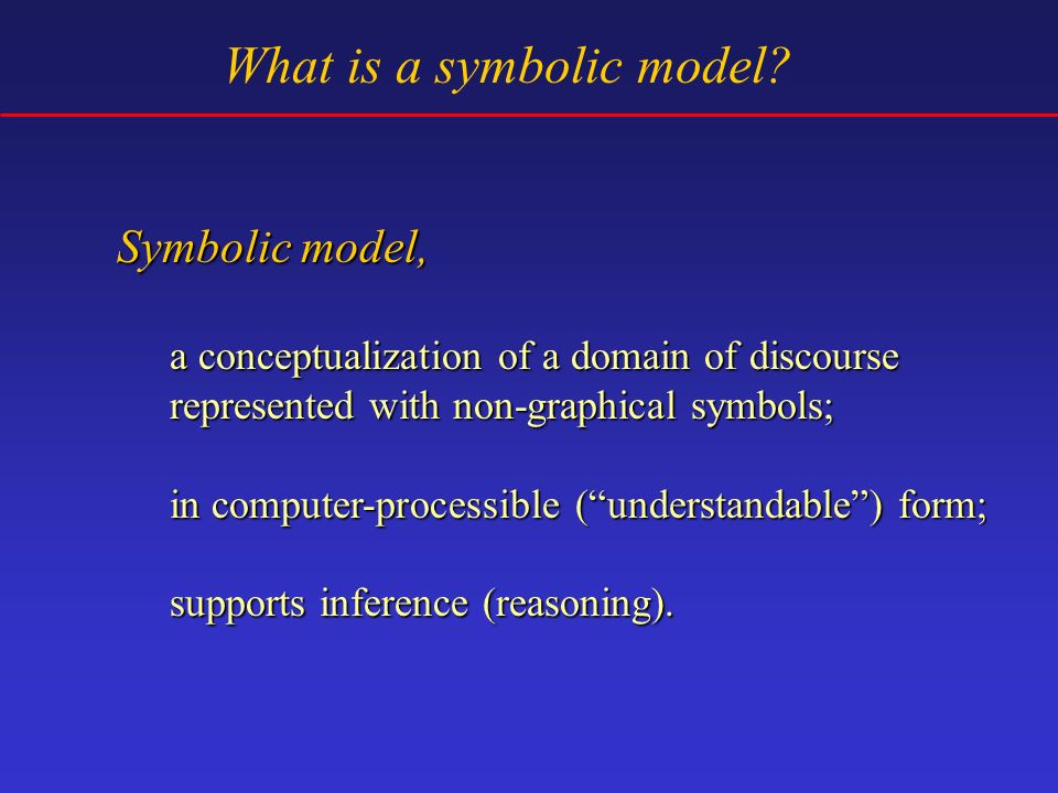 What is a symbolic model.