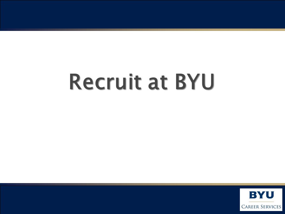 Recruit at BYU