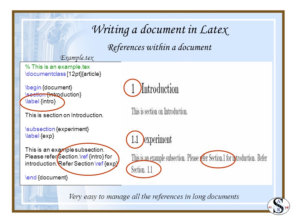 Latex document. Latex – a document preparation System. Reference document. Latex subsection. Референс документ