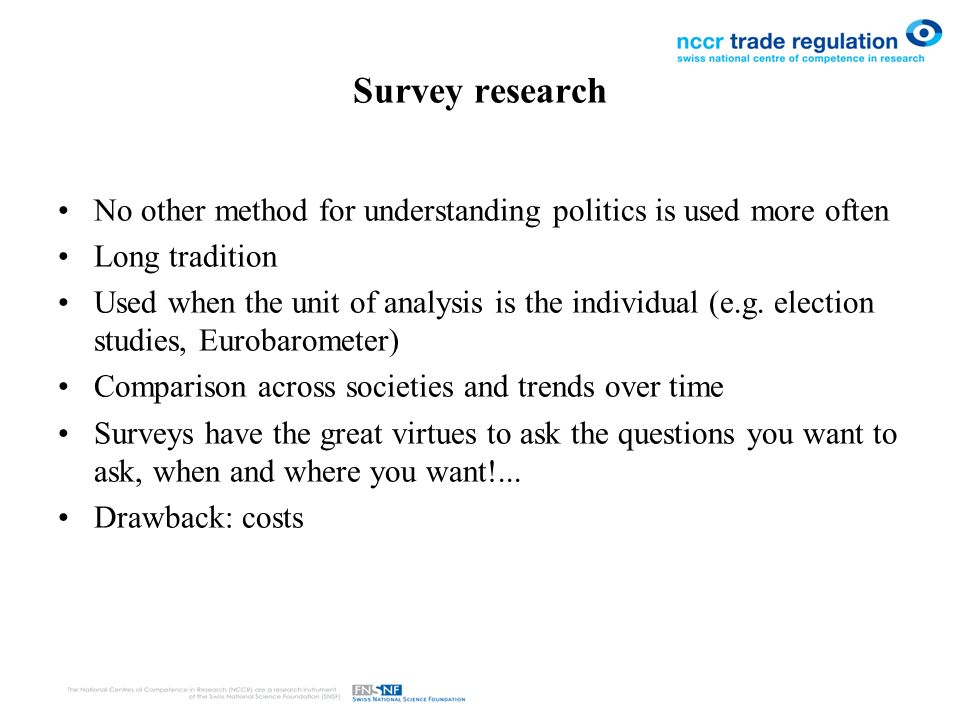 what is survey survey methodology example