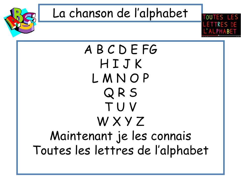 Maintenant je connais mon ABC (Epilogue), French Alphabet Lore Reloaded