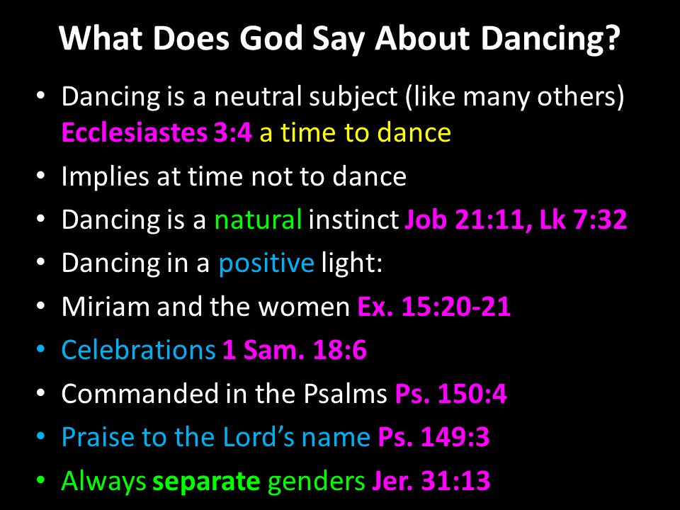 What Does Bible Say About Dancing  