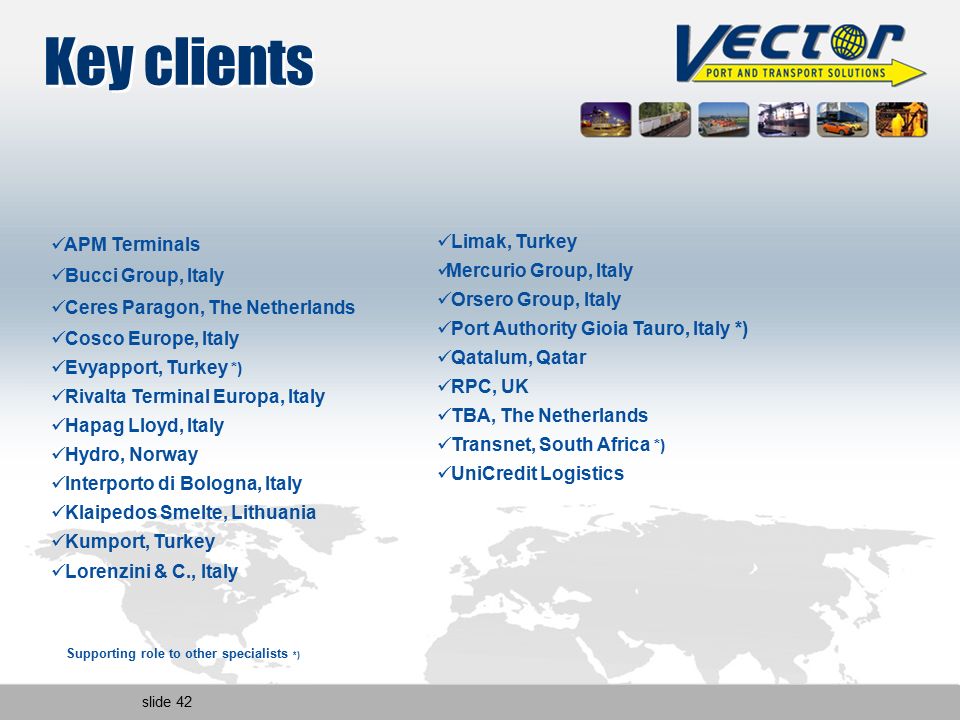 Slide 1 Marine Terminals Intermodal transports Inland Terminals