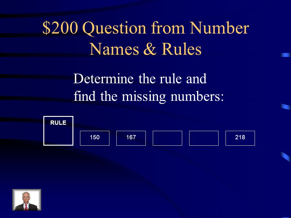 $100 Answer from Number Names & Rules 13 RULE