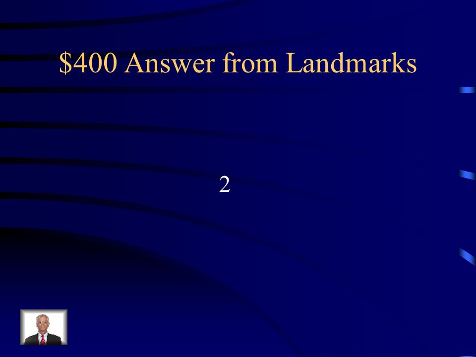 $400 Question from Landmarks What is the mode of cans