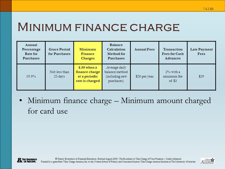© Family Economics & Financial Education –Revised August 2009– The Essentials to Take Charge of Your Finances – Credit Advanced Funded by a grant from Take Charge America, Inc.