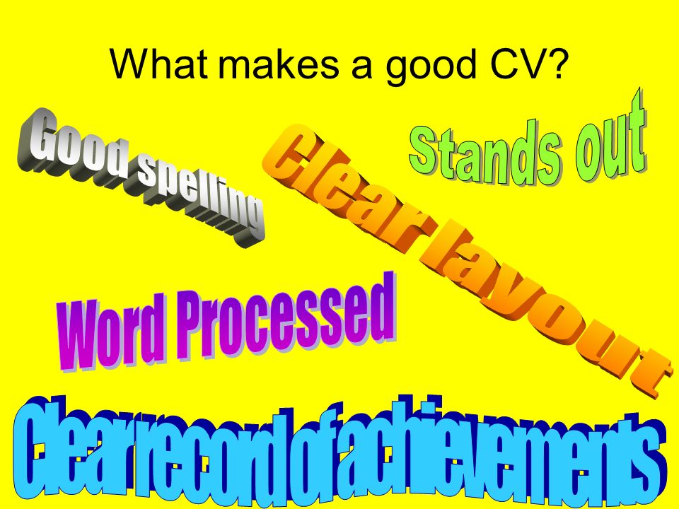 What does a CV look like.