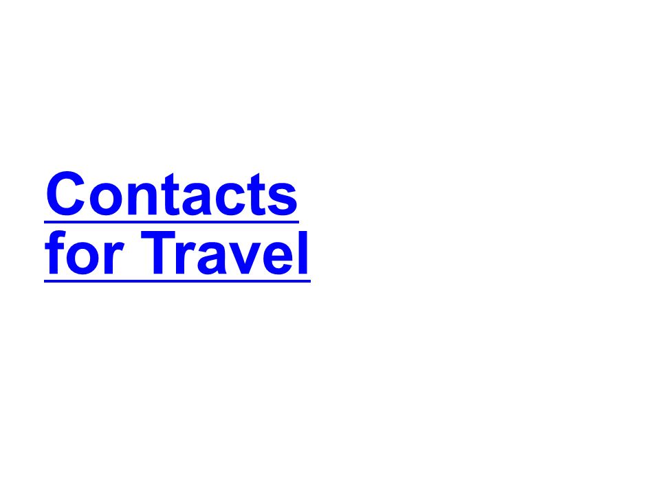 Contacts for Travel
