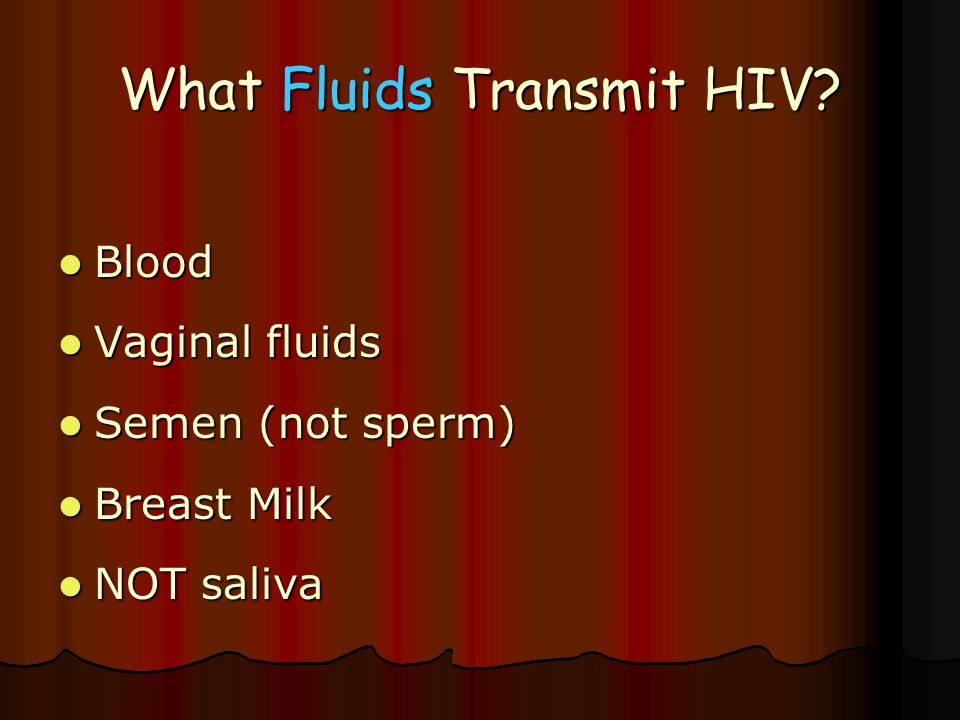 What Fluids Transmit HIV.