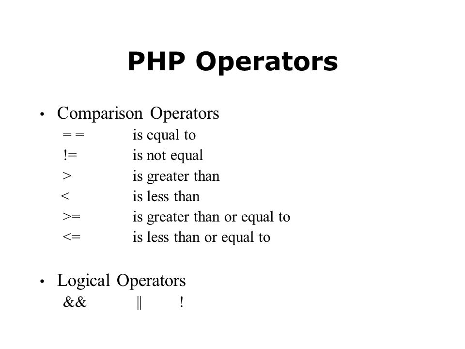 IDK0040 Võrgurakendused I harjutus 07: PHP: Operators, Switch, Forms Deniss  Kumlander. - ppt download