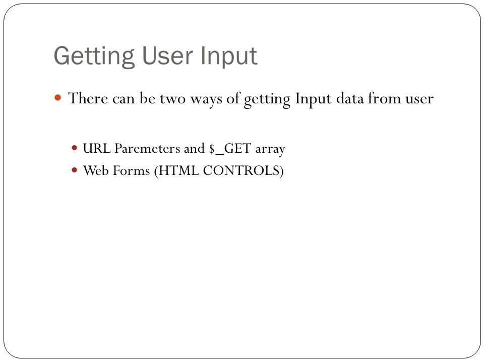 ways to input data