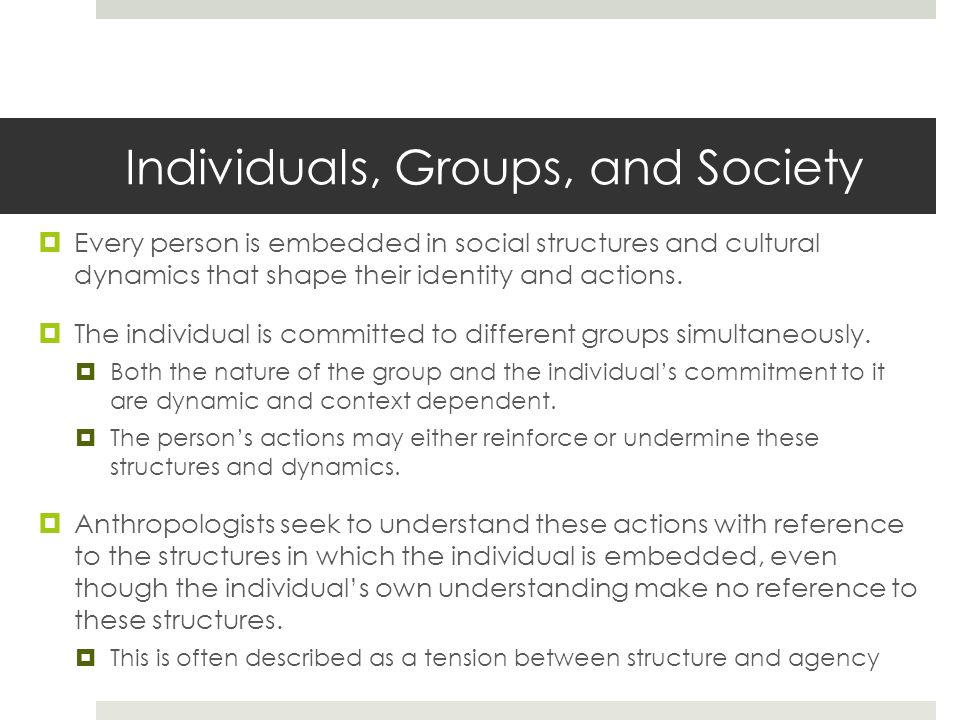 Theoretical Perspectives in Anthropology. Social & Cultural Organization Themes  Themes should emphasize patterns of change in society. - ppt download