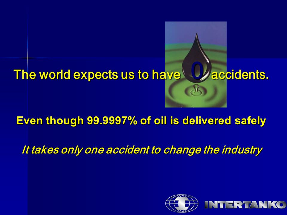 The world expects us to have 0 accidents.