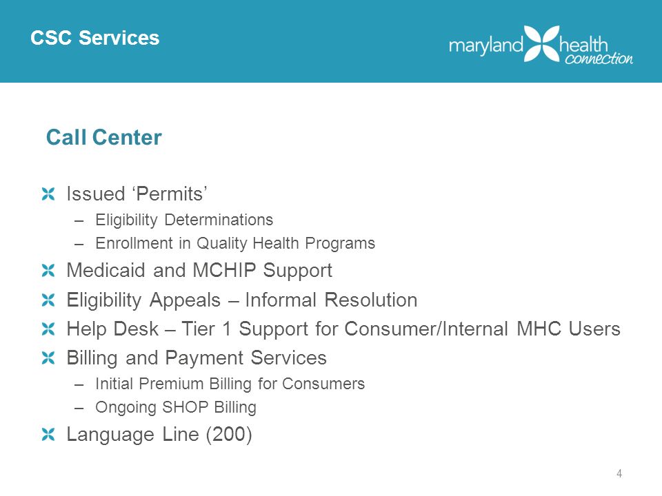 Maryland Health Connection S Consolidated Service Center Ppt