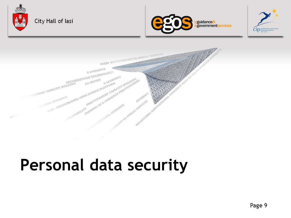 City Hall of Iasi Personal data security Page 9