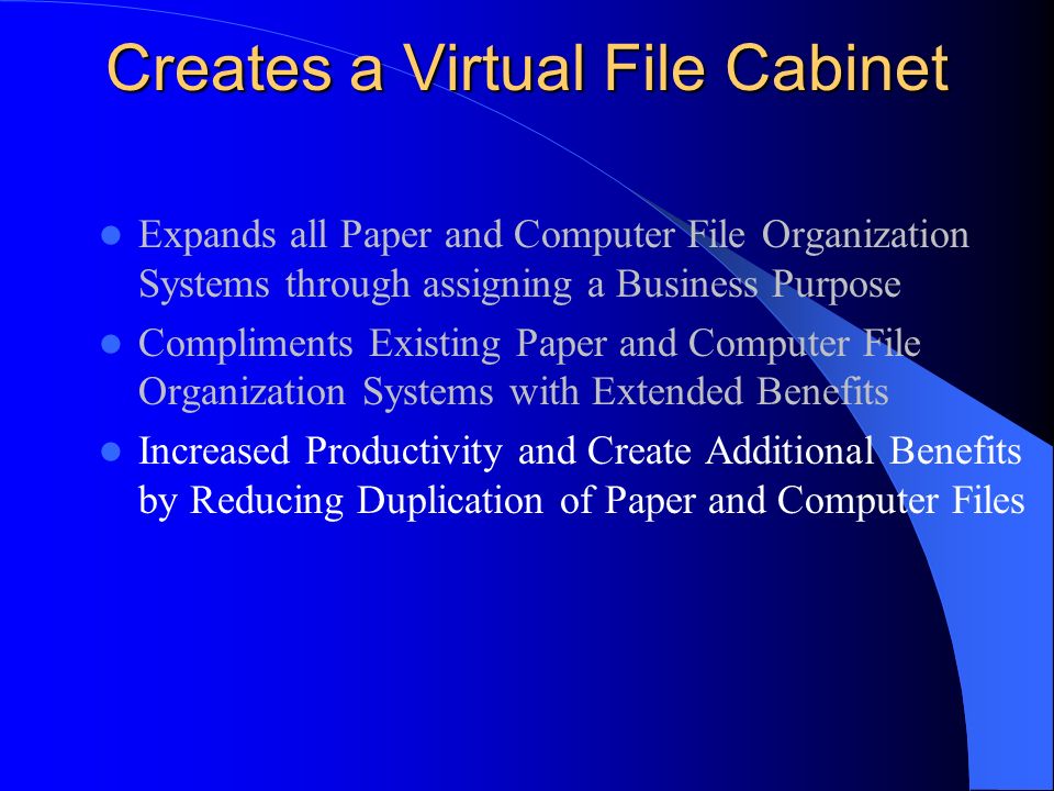 With Document File Image Management Creates A Virtual File