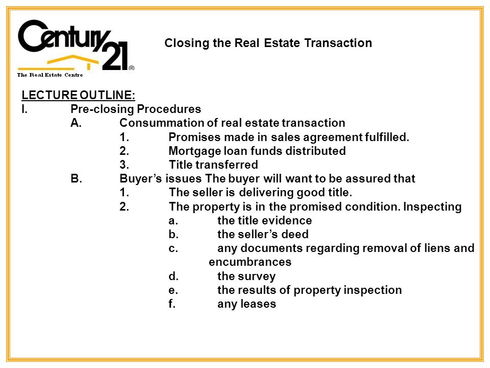 real estate transaction