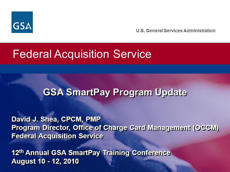 Federal Acquisition Service U.S. General Services Administration David