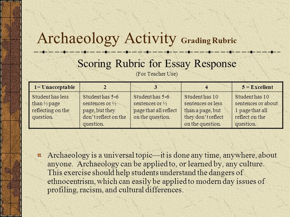 archaeology essay example