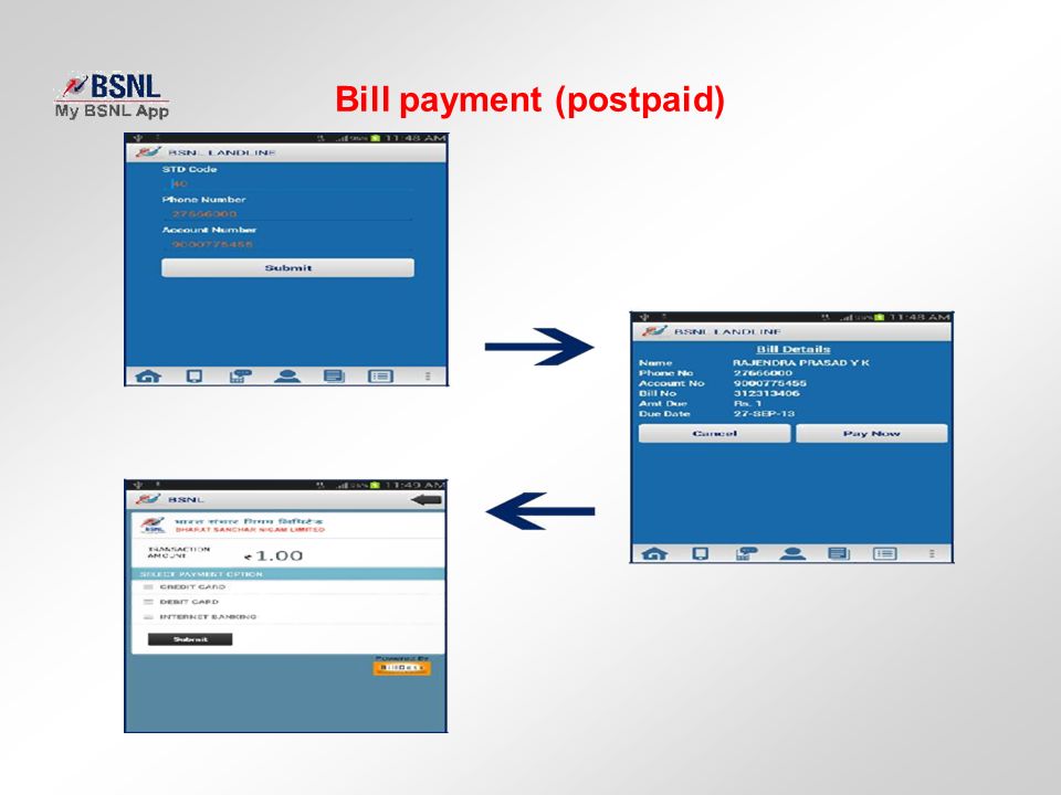 Bill payment (postpaid)
