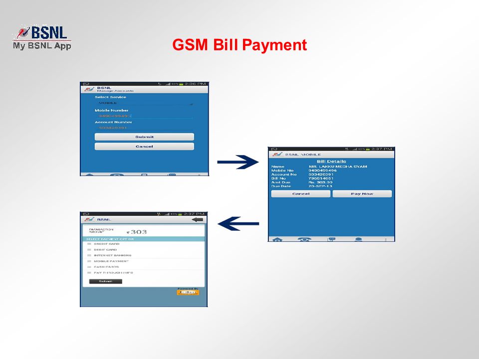 GSM Bill Payment