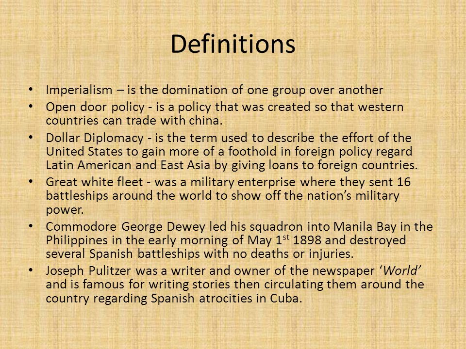 Unit 1 Review By Danny Grewal Definitions Imperialism Is