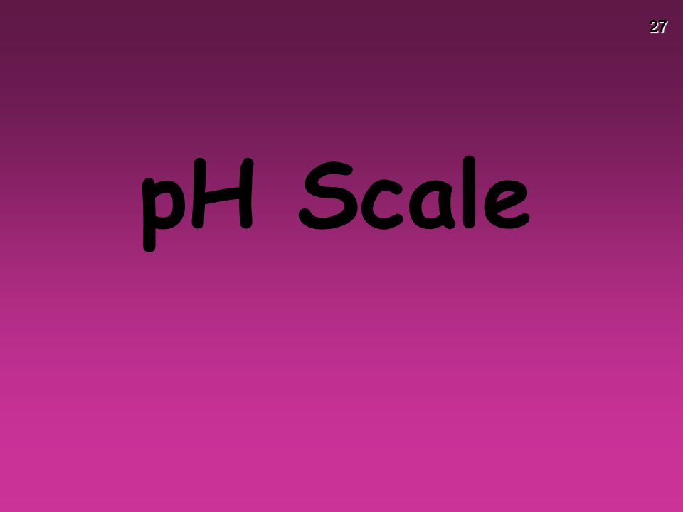 27 pH Scale