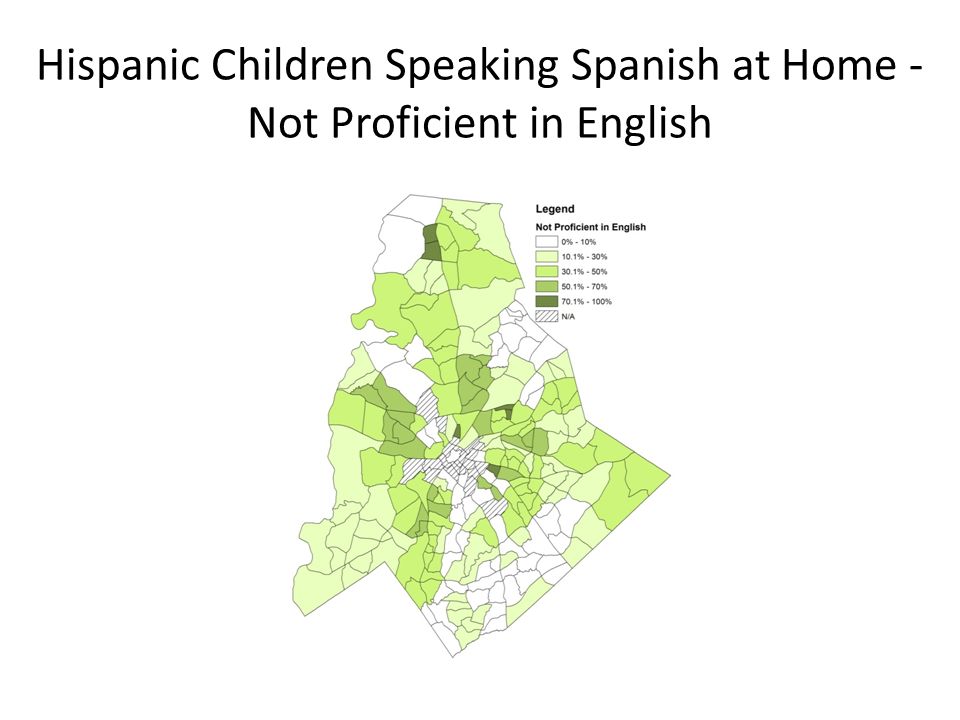 Hispanic Children Speaking Spanish at Home - Not Proficient in English