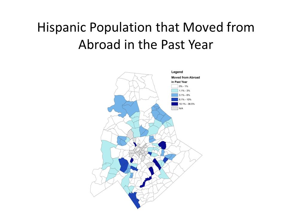 Hispanic Population that Moved from Abroad in the Past Year