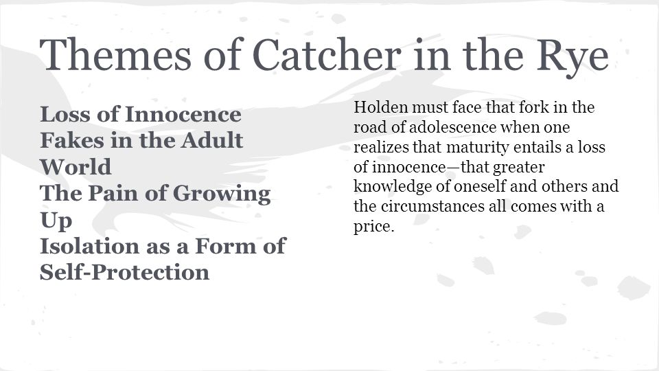 Catcher in the rye maturity essay
