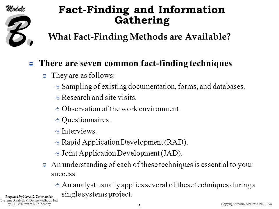 fact finding methods