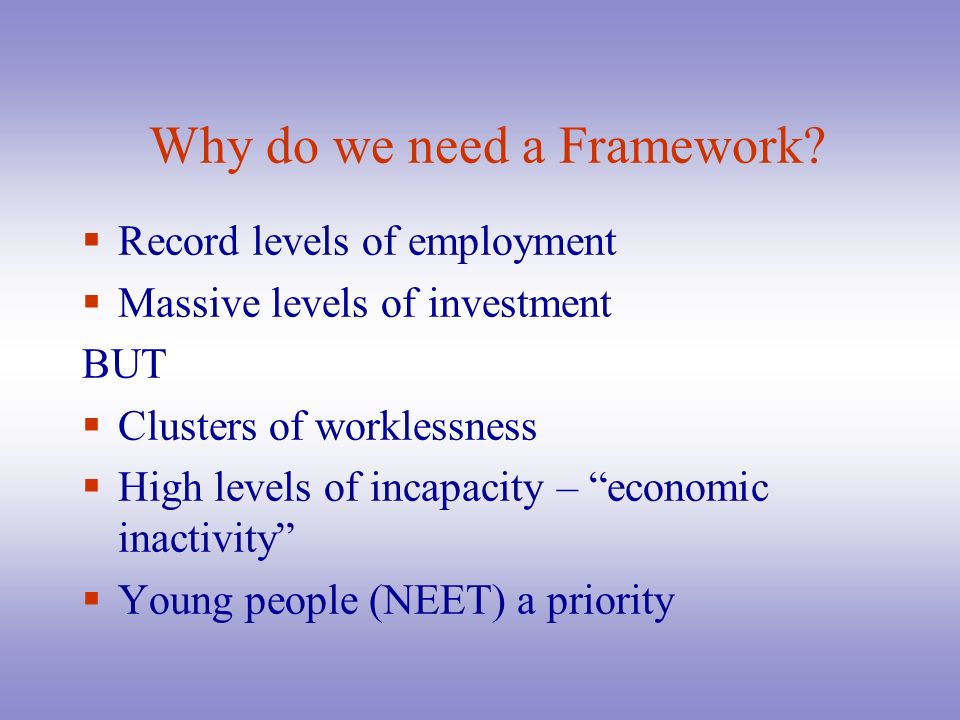 Why do we need a Framework.