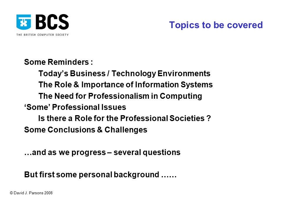 Professional issues in computing professional institutions what are professional issues