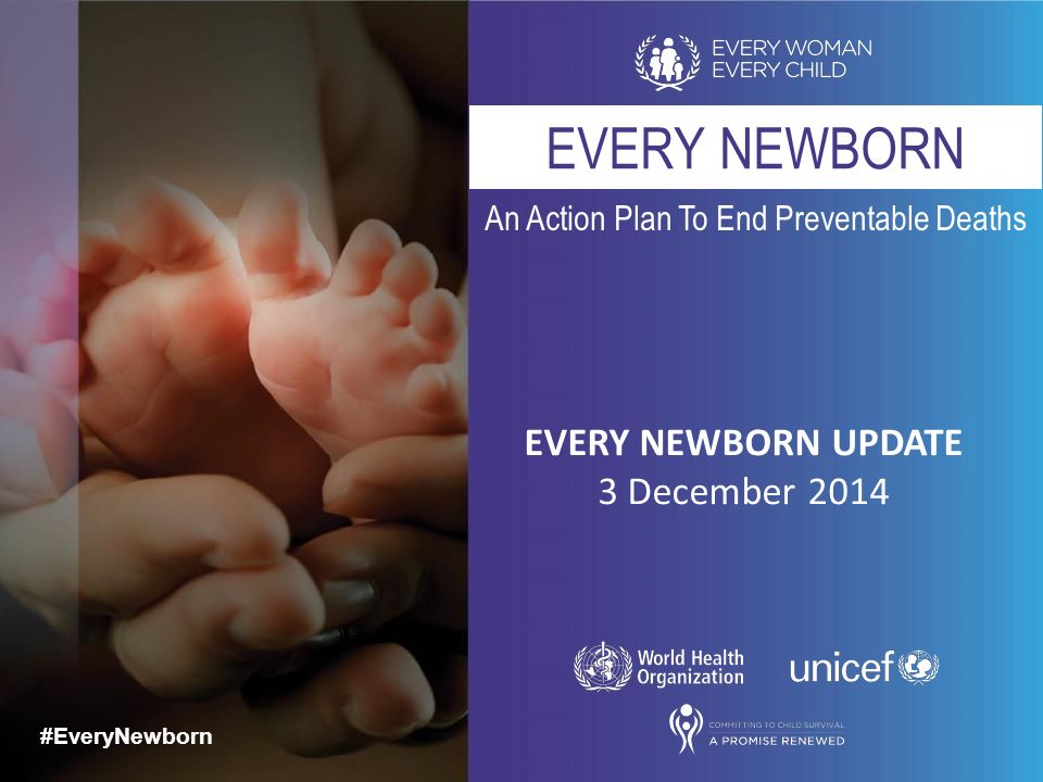 An Action Plan To End Preventable Deaths #EveryNewborn EVERY NEWBORN EVERY NEWBORN UPDATE 3 December 2014