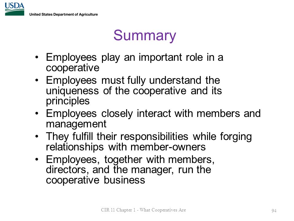 Co-Op Essentials: What They Are And The Role Of Members, Directors,  Managers, And Employees (Powerpoint Slides Corresponding With Cooperative  Information. - Ppt Download