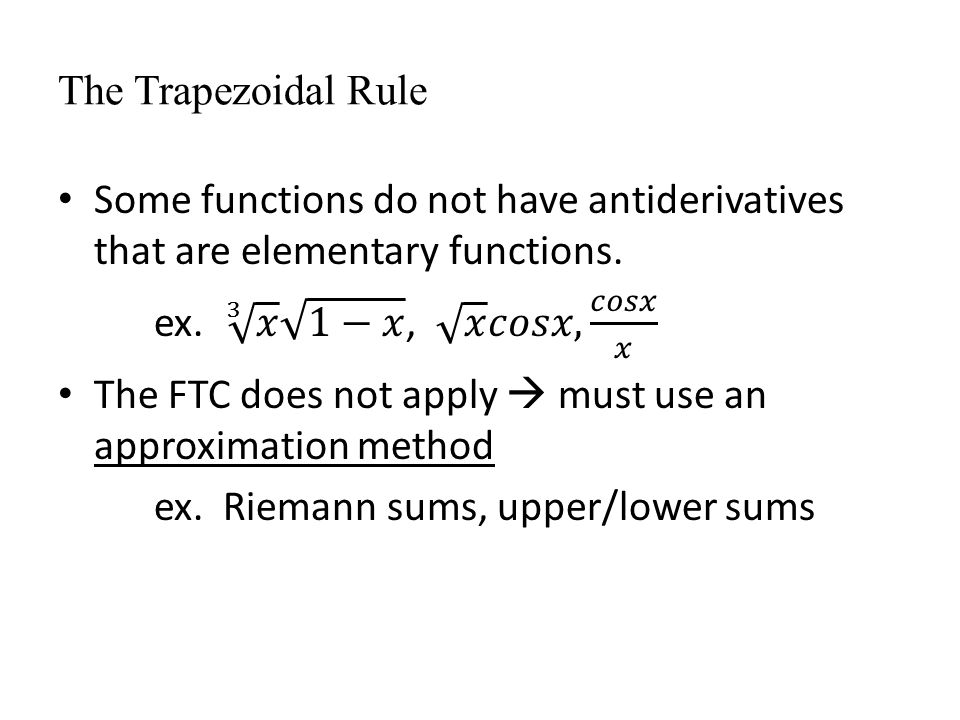The Trapezoidal Rule