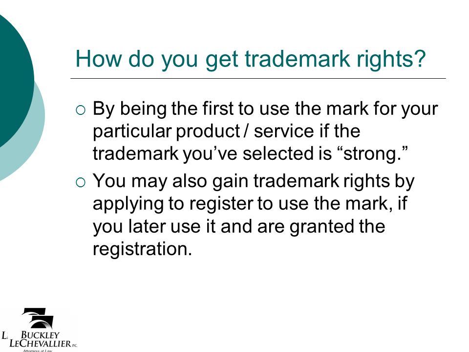 How do you get trademark rights.