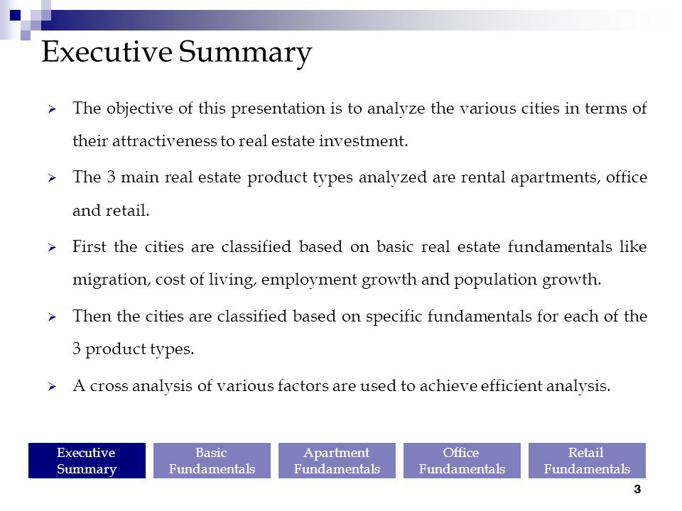 executive summary sample pdf real estate executive summary pdf