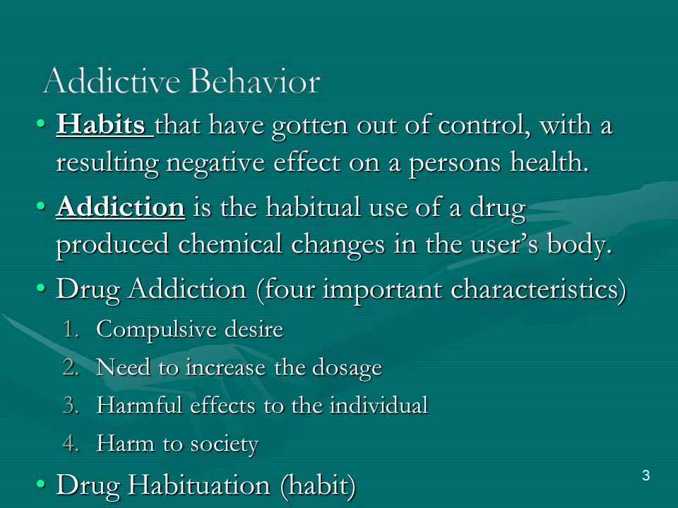 what is drug habituation