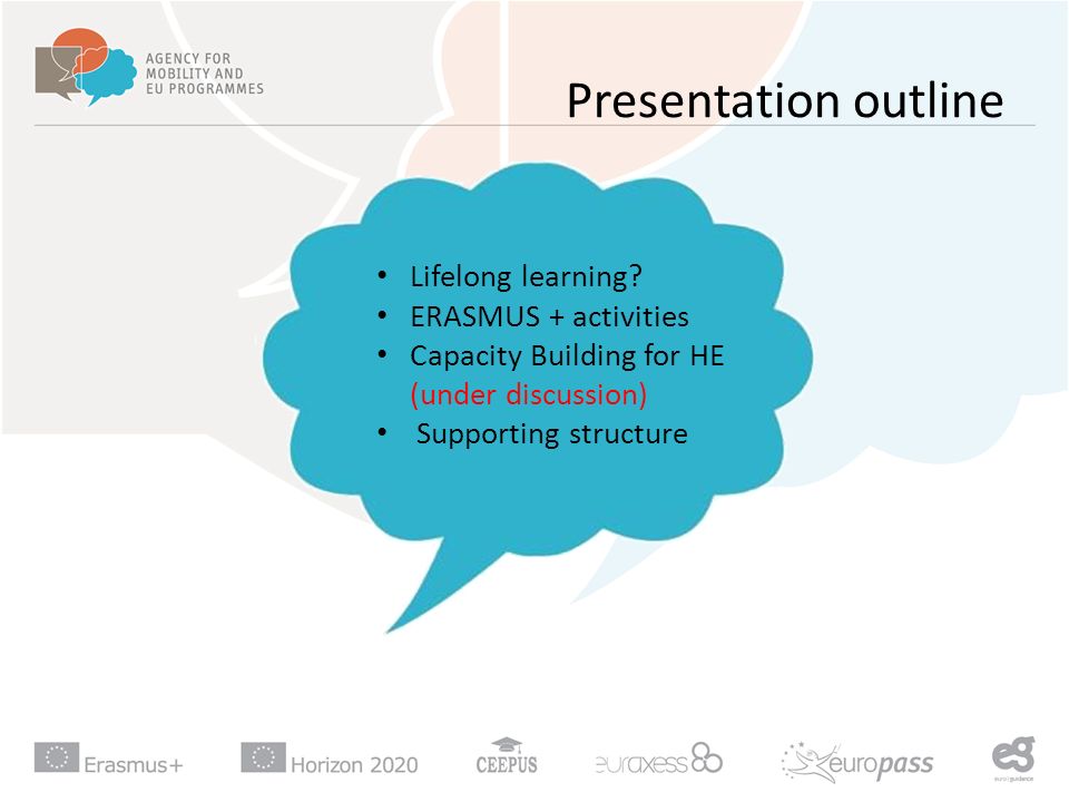 Presentation outline Lifelong learning.