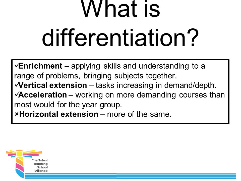 What is differentiation.